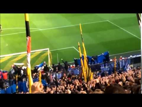 Dortmund fans' derby display against Schalke at the Westfalenstadion