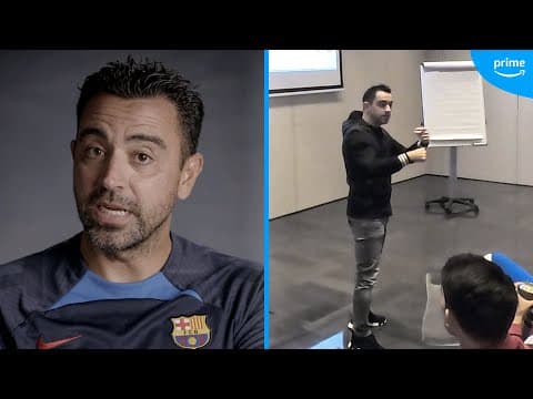 Xavi's FIRST EVER Barcelona teamtalk