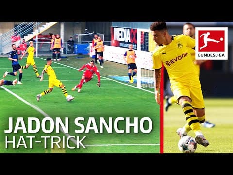 Sancho's first Bundesliga hat-trick, Paderborn 1-6 Dortmund