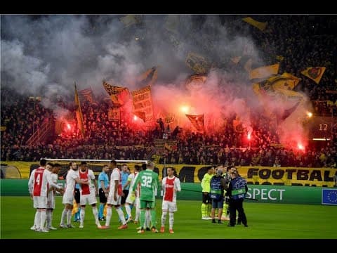 Terrace atmosphere, BVB v Ajax, Champions League