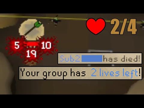 Losing a life in Hardcore Group Ironman