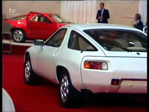 1977 Frankfurt IAA, International Motor Show, great early Porsche 928 footage (German commentary)