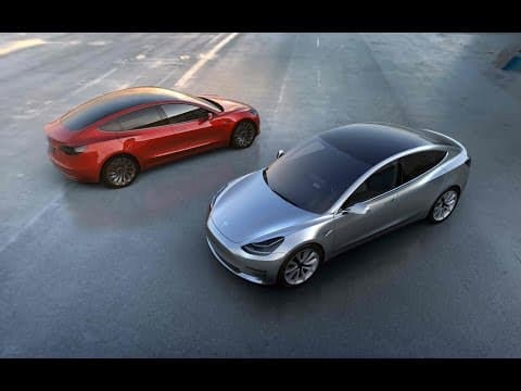 Tesla Model 3 electric car unveiled by Elon Musk