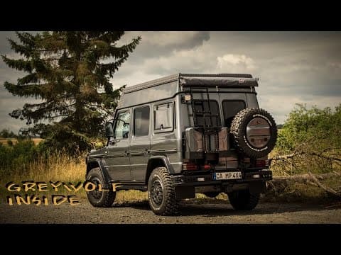 Inside the Greywolf expedition camper built on a G 300 Professional