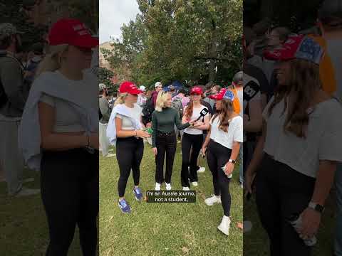 An Australian reporter attends a Kirk campus debate