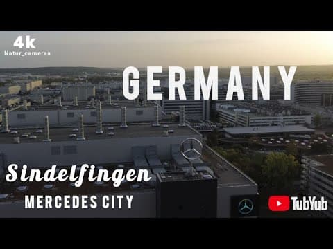 sindelfingen. Sindelfingen 4k. mercedes benz city. mercedes benz- relaxing