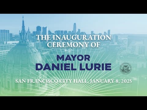 Daniel Lurie sworn in at Civic Center Plaza