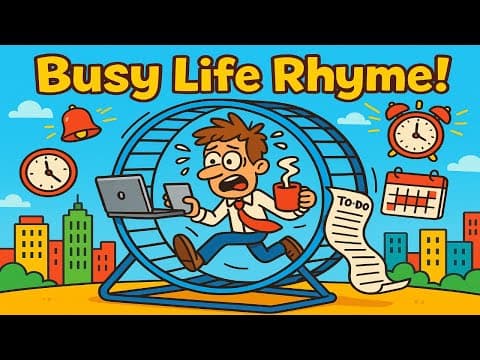 "Busy Life" — a nursery-rhyme parody of hustle culture