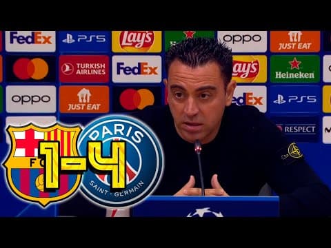 RUEDA PRENSA XAVI: FCBARCELONA 1-4 PSG