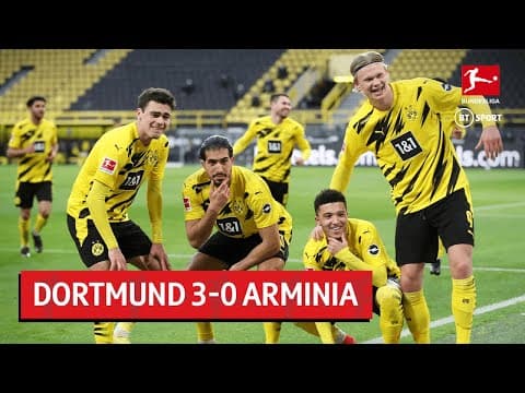 Sancho hat-trick, Dortmund 3-0 Arminia Bielefeld