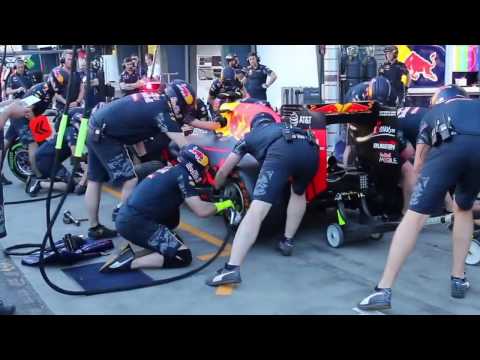 F1 Pit Stop Practices - Redbull Racing & Mercedes AMG Petronas