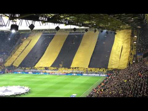 Südtribüne choreography, BVB v AS Monaco, Champions League
