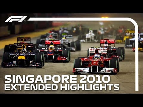 Alonso & Vettel Battle It Out For Top Spot! | Extended Race Highlights | 2010 Singapore Grand Prix