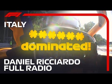 Daniel Ricciardo Cooldown Lap Radio | 2021 Italian Grand Prix