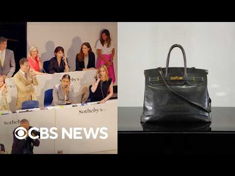 Watch heated bidding war over Jane Birkin’s original bag at Sotheby’s auction
