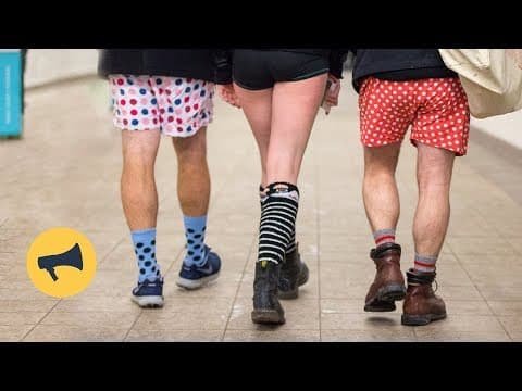 The first No Pants Subway Ride