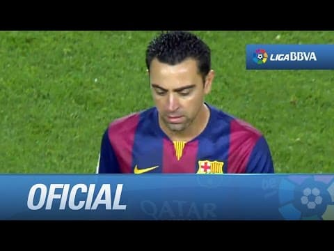 Ovación del Camp Nou a Xavi