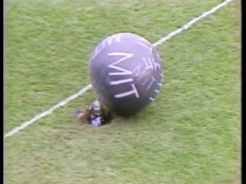 MIT's balloon erupts at the Harvard-Yale game