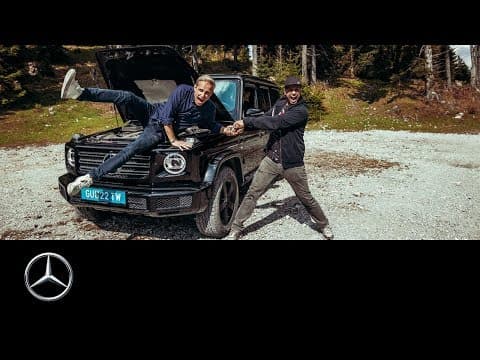 Two presenters take the G-Class up the Schöckl