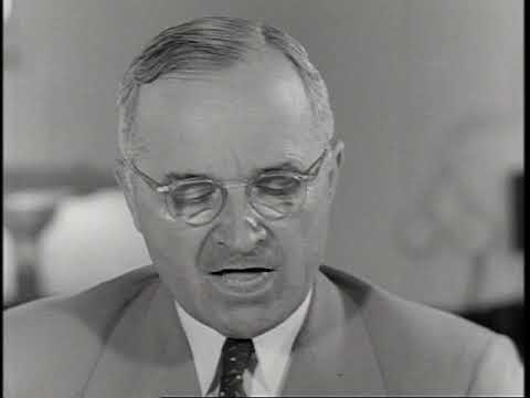 President Truman announces the bombing of Hiroshima
