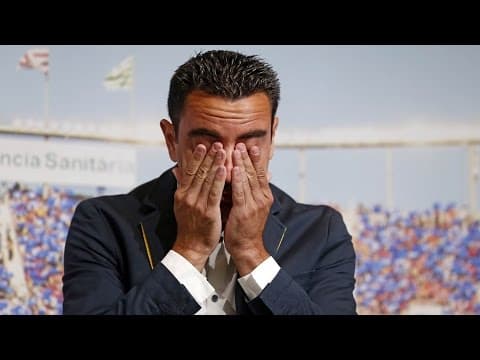 FC Barcelona midfielder Xavi's farewell event