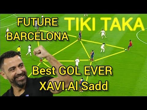 Barcelona XAVI TIKI TAKA Incredible How it PLAY Al Sadd