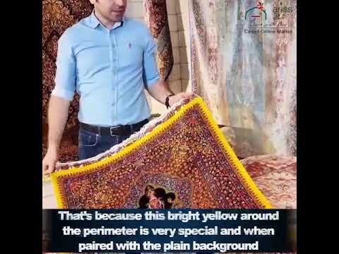 Persian hand made rug- Qom- فرش دستباف ابریشم قم