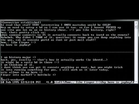 Session transcripts from the Kevin Mitnick investigation
