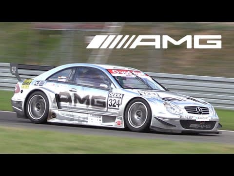 Mercedes CLK DTM racing at Nürburgring! - N/A 4.0-litre AMG V8 Engine Sound!