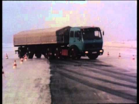 Mercedes tests an early ABS system for commercial trucks