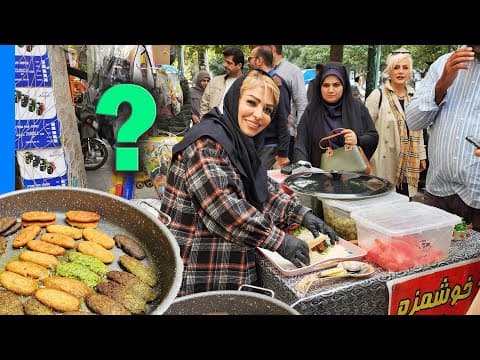 The Most Beautiful Street Food Lady in Tehran Iran
