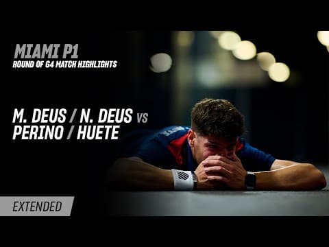 Miami Premier Padel P1 M.Deus / N.Deus vs. Perino / Huete (R64 Highlight)