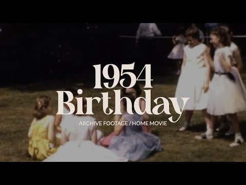1950s Birthday Party with Magician: Vintage Archival Film