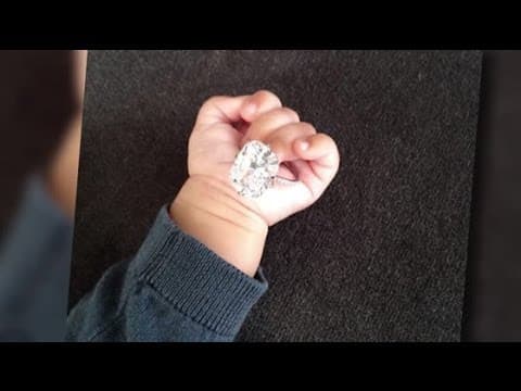 Kim Kardashian Celebrates 2013 With North and Her Diamond Ring