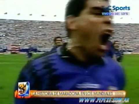 Maradona's wild-eyed scream into the camera