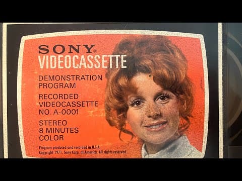 1971 Sony U-Matic Videocassette Demonstration in Stereo (Program A-0001)