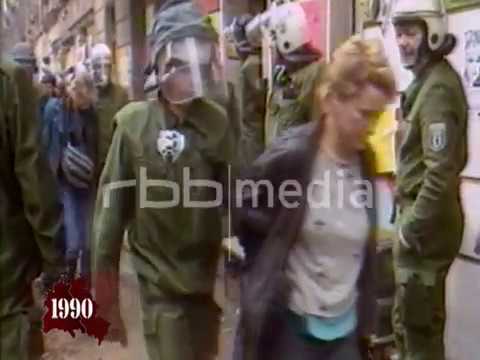 Krawalle nach der Räumung besetzter Häuser, 1990