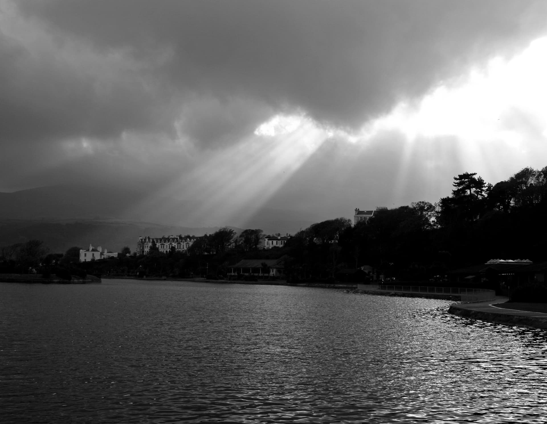 Mooragh Park Lake Ramsey BW