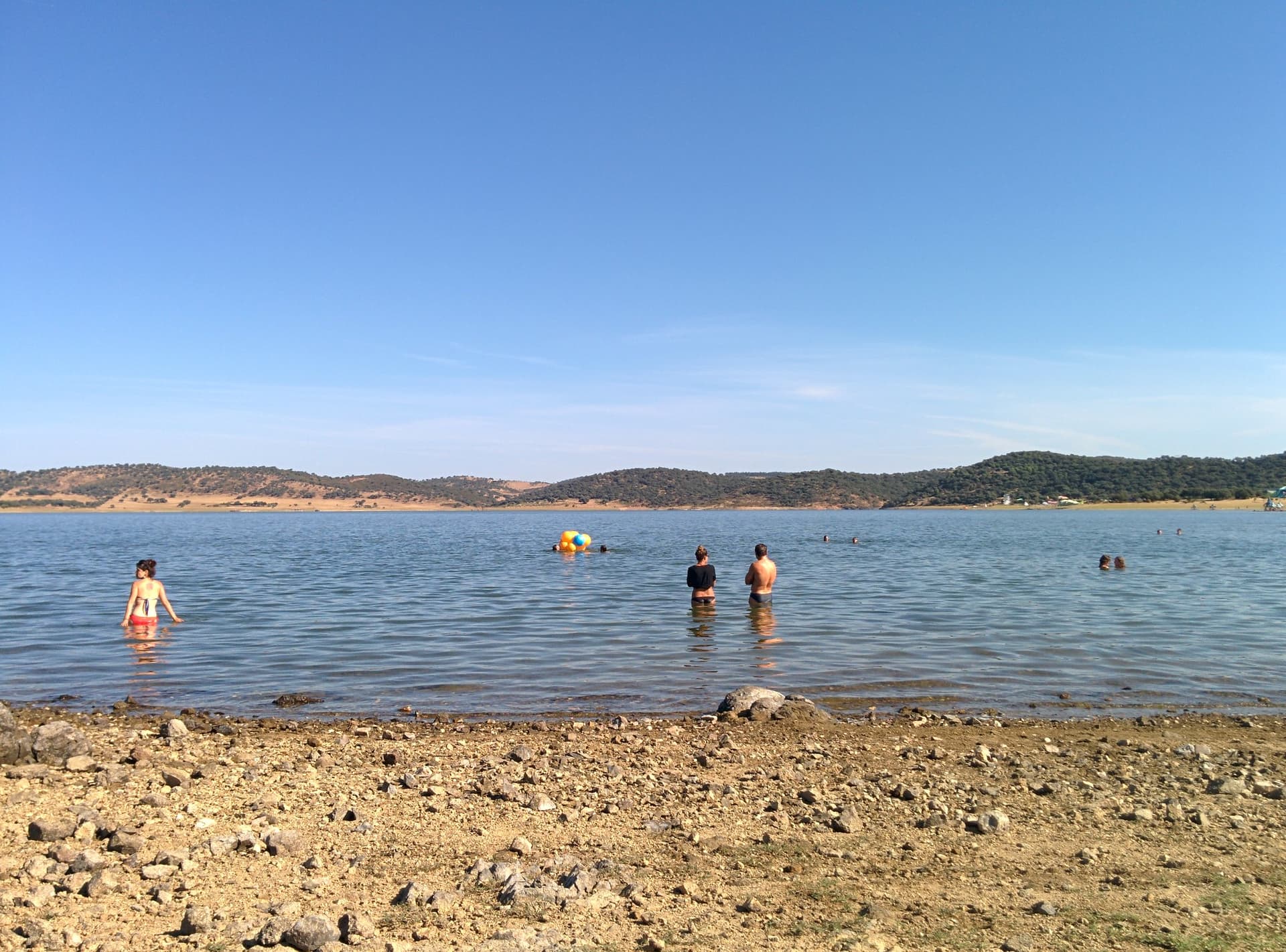 Swimming off the stony beach, Boom 2014
