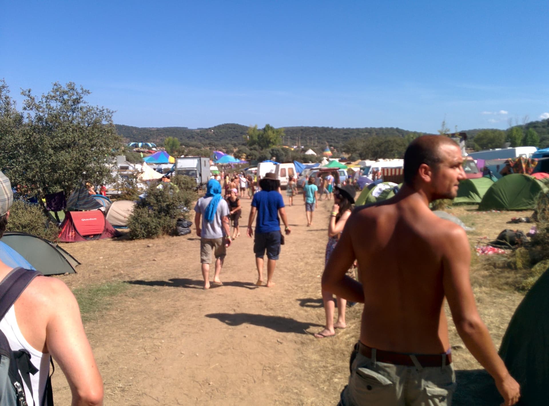 Walking the ridge above the campsite, Boom 2014