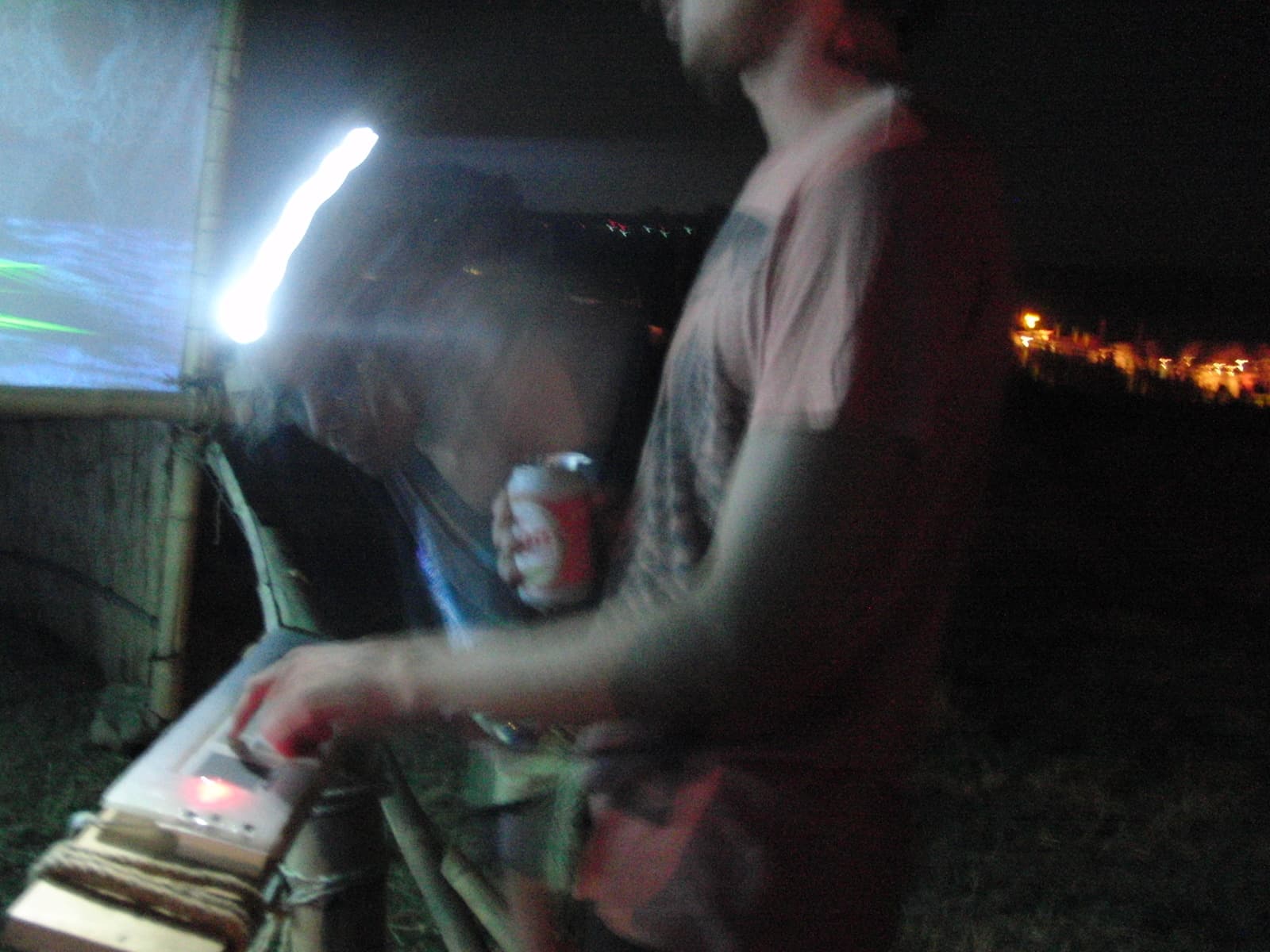 Working a projector by torchlight, Boom 2010