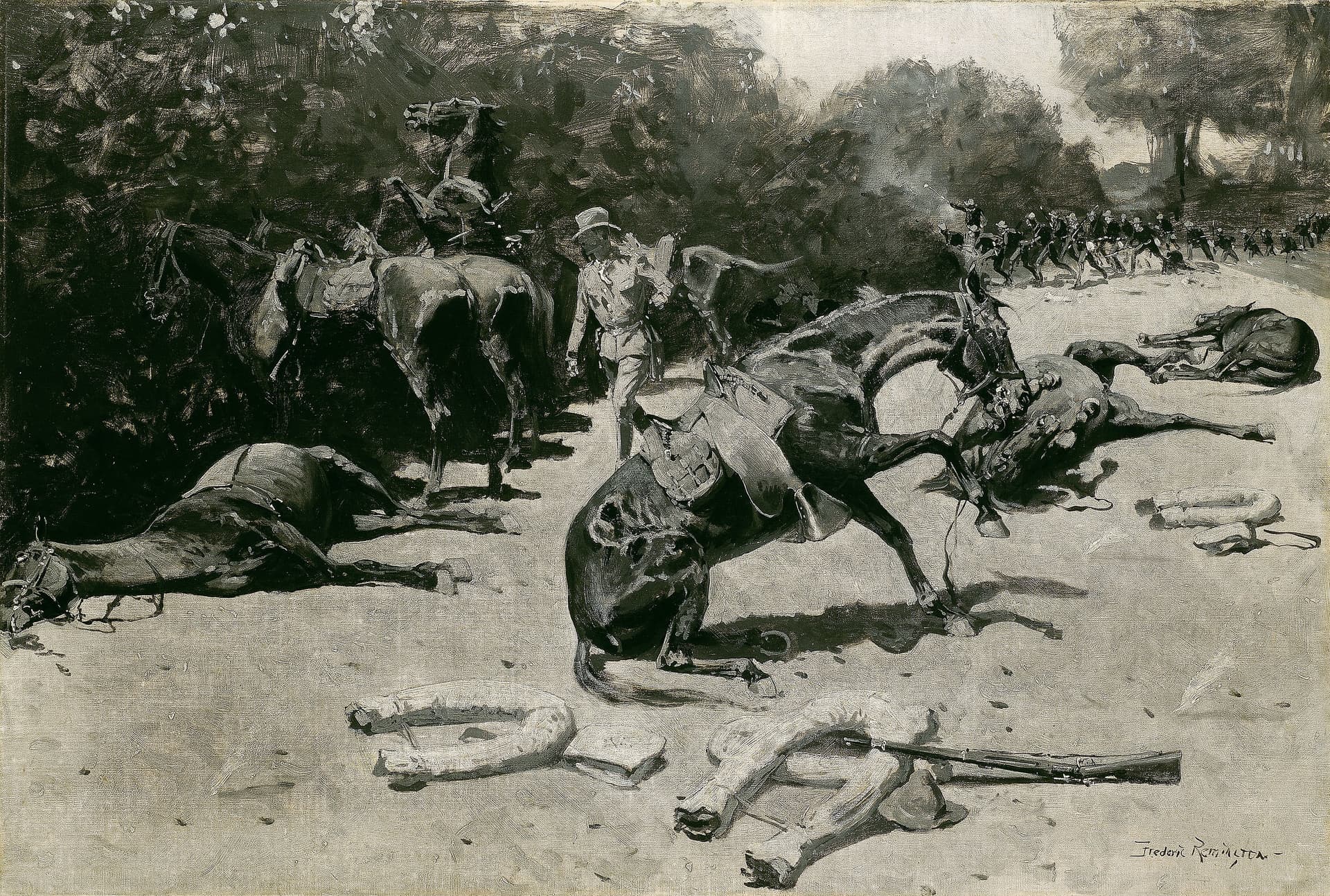 Frederic Remington - How the Horses Died for Their Country at Santiago - 1982.794 - Art Institute of Chicago