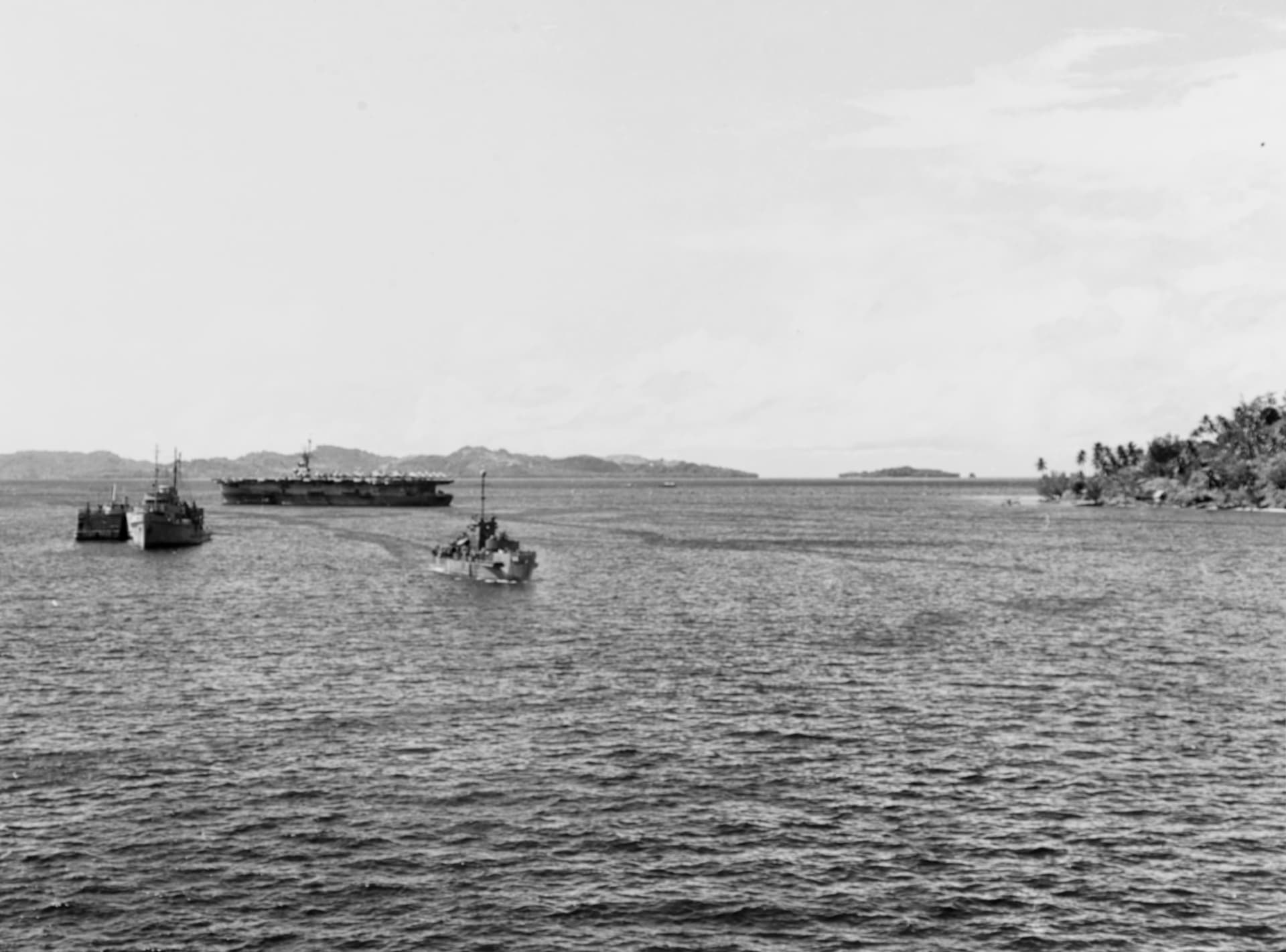 USS Natoma Bay (CVE-62) at Tulagi on 4 July 1944 ( )