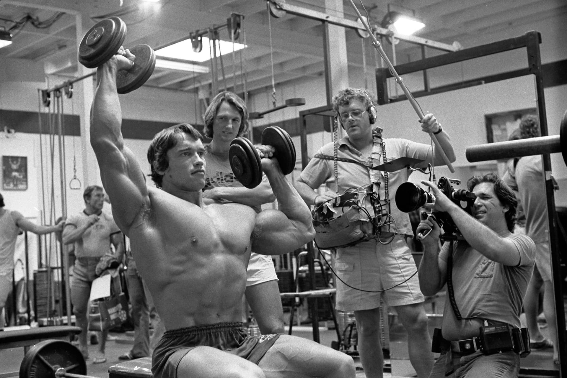Schwarzenegger filmed for Pumping Iron