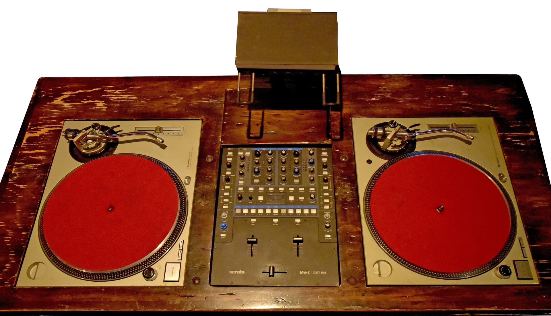 Two Technics SL-1200 MkII and a Serato DJ Mixer, Vintage DJ Station 2019 by Glenn Francis (edited)