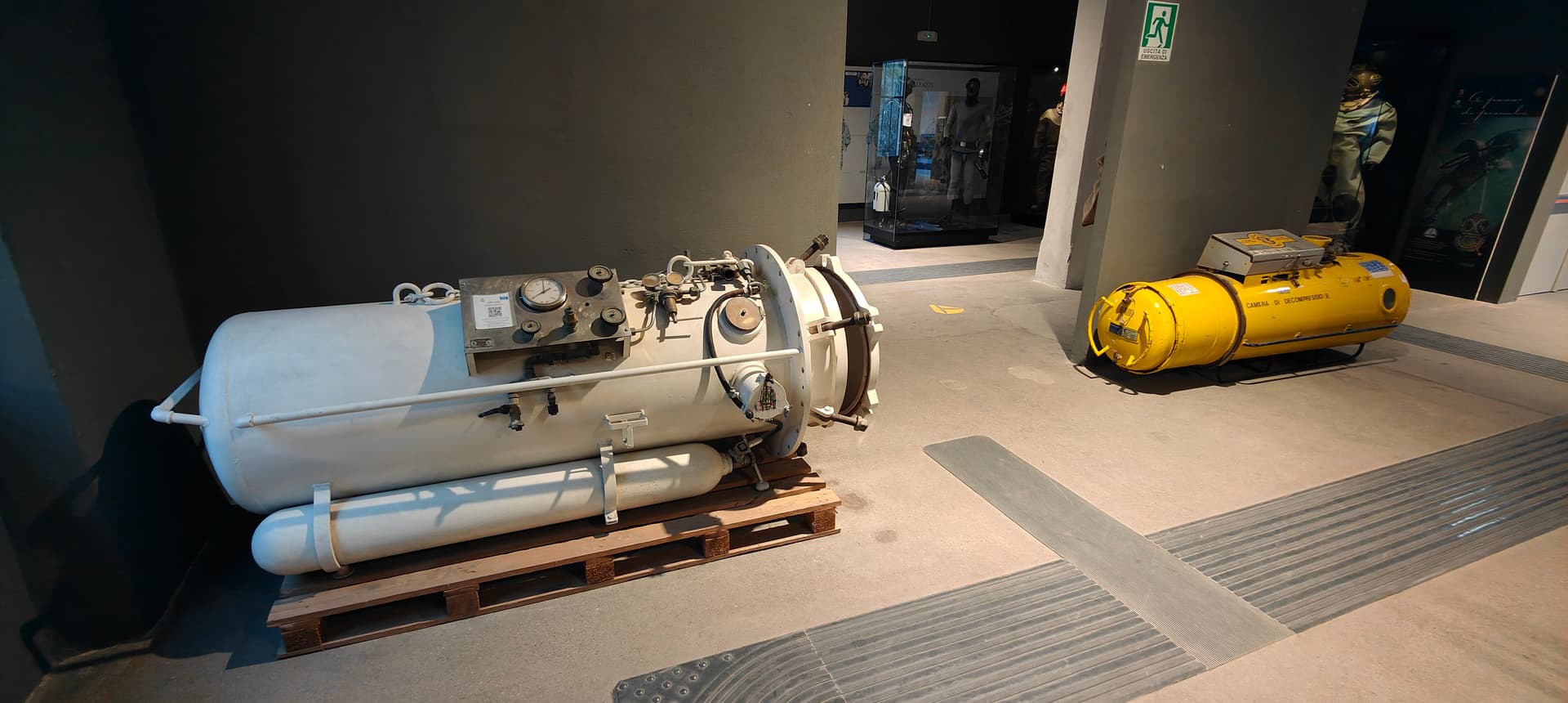 Decompression chambers at the Imperia naval museum