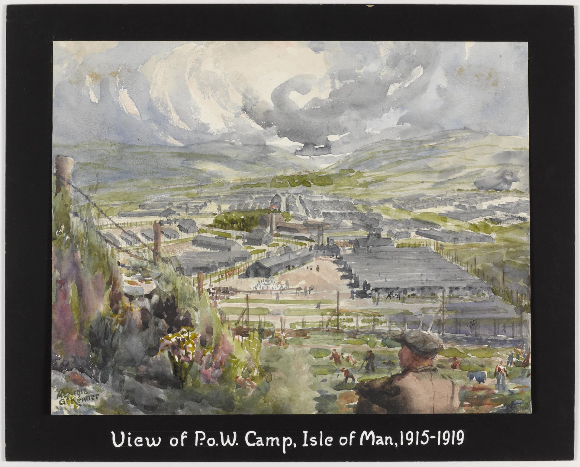 View of a Pow Camp, Isle of Man, 1915-1919 Art.IWMART17053