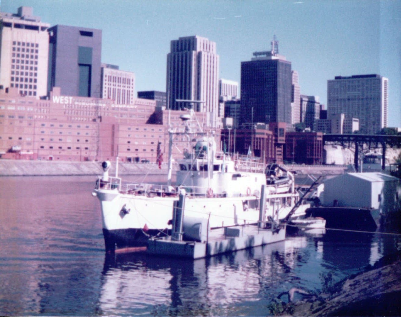 The Calypso, a converted Royal Navy minesweeper